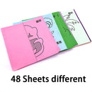 96 Pcs/Set Cartoon Color Paper Cutting Toys DIY Kids Craft Animal Handcraft Paper Art Learning Educational Toy