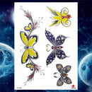 Girls Bracelet Chains Rose Tattoo Stickers Butterfly Body Arm Totem Tattoos Temporary Women Wrist Sexy Black Fake Tatoos