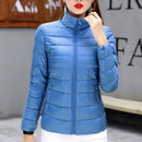 Light Duck Down Puffer Coat Women 2022 Autumn Coats Warm Duck Down Female Casual Jacket Stand Collar Pocket Lady Slim Jacket 3XL