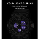 Sport Watch Military Watch For Men Alarm Clock Stopwatch LED Digital Back Light Dual Time Display 8008 Men&