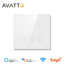 AVATTO Tuya WiFi Smart Switch,AC 110-220V Brazil 4x4 Touch Panel 4/6 Gang Light Switch,APP Control work with Alexa,Google Home