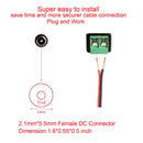 Male Female DC Connector 2.1mm*2.5mm Power Jack Adapter Plug For LED Strip Light CCTV Router Camera Home Applicance