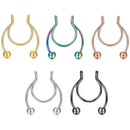 2021 Fake Piercing Nose Ring Alloy Nose Piercing Hoop Septum Rings For Women Fashion Body Jewelry Gifts Magnetic Fake Piercing