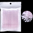 Crystal Disposable Eyelash Brushes Swab Microbrushes Eyelash Extension Tools Individual Eyelashes Removing Tools Applicators
