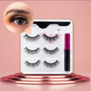 3Pairs Magnetic Lashes 3D Mink Eyelashes Wholesale Fake Eyelashes Magnetic Eyeliner With Tweezer Makeup Set For Beauty Faux Cils