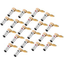 20pcs/10pairs Nakamichi BANANA PLUGS 24K Gold-plated 4MM Banana Connector with Screw Lock For Audio Jack Speaker Plugs Black&Red
