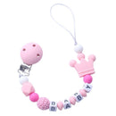 Personalized Name Baby Pacifier Clips Koala Pacifier Chain Holder for Baby Teething Soother Chew Toy Dummy Clips