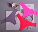 Hot Silk Sexy Women Thongs g string Seamless Panties Female Underwear Tanga Panties Low-Rise Lingerie Panty Intimates 3pcs ac125