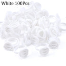 Wholesale 50/100Pcs Disposable Eyelash Glue Fan Cup Rings Holder Container Tattoo Pigment Eyelash Extension Tools Lash Supplies