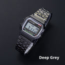 Rose Gold Silver Watches Men Women Electronic Digital Display Retro Style Clock Men&