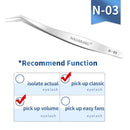 NAGARAKU Eyelash Extension Tweezers Makeup Stainless Steel Non-magnetic Pincet Volume Eyelash Tweezers 3D accurate