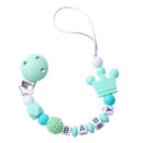 Personalized Name Baby Pacifier Clips Koala Pacifier Chain Holder for Baby Teething Soother Chew Toy Dummy Clips
