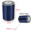 0.8mm 90m Waxed Thread Repair Cord String Sewing Leather Hand Wax Stitching DIY Thread For Case Arts Crafts Handicraft Tool