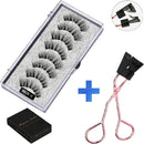 MB Anniversary 5 Magnetic Eyelashes With Tweezers Natural Wispy Faux Cils magnetique Mink Lashes Professional Eye Lashes Set