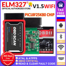 ELM327 Bluetooth-compatible V1.5 PIC18F25K80 ATAL & ATPPS 4mHz Crystal Wifi ELM327 for Android/IOS/PC Torque OBDII Code Reader