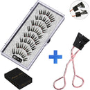 MB Anniversary 5 Magnetic Eyelashes With Tweezers Natural Wispy Faux Cils magnetique Mink Lashes Professional Eye Lashes Set