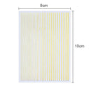 1PC Silver Gold Lines Stripe 3D Nail Sticker Geometric Waved Star Heart Self Adhesive Slider Papers Nail Art Transfer Stickers