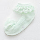 Cute Lace Flower Mesh Summer Newborn Baby Socks Cotton Baby Girl Socks See Through Anti Slip Socks Calcetines Skarpetki Sokke