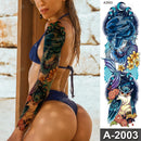 sexy tattoo stockings thigh leg temporary tatoos for women girls body stickers flowers peonies carp fish dragon snake tattoo big