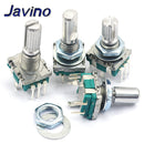 5PCS/LOT 20 Position 360 Degree Rotary Encoder EC11 w Push Button 5Pin Handle Long 15/20MM With A Built In Push Button Switch