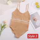 2PC Underwear Set Women Seamless Bra Set Wireless Bra Sexy High Waisted Female Underpants Comfortable Basic Bralette Lingerie