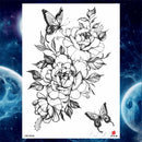 Girls Bracelet Chains Rose Tattoo Stickers Butterfly Body Arm Totem Tattoos Temporary Women Wrist Sexy Black Fake Tatoos