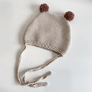 Winter Spring Crochet Baby Hat Soft Pompom Infant Toddler Cap Beanie Solid Color Kids Knitted Warm Bonnet Hat