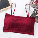 Fashion Women Sling Tube Top Sexy Bra Top Breathable Chest Pad Wearing Underwear Seamless Ice Silk Breast Wrap Lingerie Female