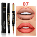 2 IN 1 Lip Liner Waterproof Matte Lipstick Pencil Contour Tint Sexy Red Matte Long Lasting Moisturizer Lipliner Cosmetics TSLM1
