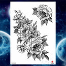 Girls Bracelet Chains Rose Tattoo Stickers Butterfly Body Arm Totem Tattoos Temporary Women Wrist Sexy Black Fake Tatoos