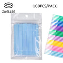 100Pcs/bag Disposable MicroBrush Eyelashes Brush Extension Individual Lash Removing Swab Micro Brush For Eyelash Extension Tools