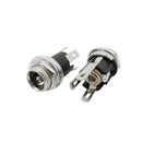 5.5mm x 2.1mm 5.5x2.1 DC Power Supply Plug Connector + Female Metal Panel Mount Socket Jack Plug DC Connectors Terminal Adapter