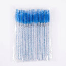 50/5Pcs Eyelash Extension Disposable Makeup Eyebrow Brush Mascara Stick Applicator Eyelashes Crystal Eyelash Brush Tool