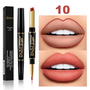 2 IN 1 Lip Liner Waterproof Matte Lipstick Pencil Contour Tint Sexy Red Matte Long Lasting Moisturizer Lipliner Cosmetics TSLM1
