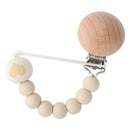 Baby Pacifier Chain Wooden Handmade Chain Silicone Wooden Plastic Clip Baby Nipple Clips Teether Necklace baby Chew accessories