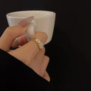 New Fashion Opening Adjustable Index Finger Rings For Women Geometry Copper Color Open Ring 2021 Trend Jewelry