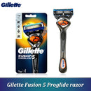 Safety Razor Gillette Fusion 5 Proglide Straight Shaver For Men Shaving Machine With Blades Shave Cassettes For Beard Shavette