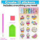 Kids Big Gem Diamond Painting Kit Create 12 Stickers DIY Arts Crafts Girls Boys Magical 5D Diamond Painting by Numbers Toys Gift