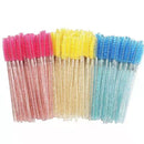 50/5Pcs Eyelash Extension Disposable Makeup Eyebrow Brush Mascara Stick Applicator Eyelashes Crystal Eyelash Brush Tool