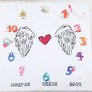 Baby Milestone Background Photo Blanket Infant Photography Backdrop Cloth Kids Photographic Calendar Photo Props Accessories