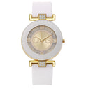 Simple Black White Quartz Watches Women Minimalist Design Silicone Strap Wristwatch Big Dial Women&