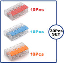 (30&50Pieces) Lever Nuts-3 New style compact Splicing Connectors Quick Disconnect Wire Connectors AWG 24-12