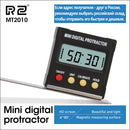 RZ Angle Protractor Universal Bevel 360 Degree Mini Electronic Digital Protractor Inclinometer Tester Measuring Tools MT2010