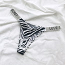 Sexy Rhinestone Thong Low Waist Panties Women Comfort Ice Silk Seamless Lingerie G String Cotton Breathable Intimates Underwear