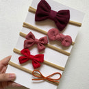 5Pcs/Set Baby Headband Bows For Girls Headbands Children Elastic Hair Bands New Born Hairband Soft Toddler Cute Accessories
