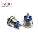 16mm 1NO High Flat Head Waterproof Momentary Reset Metal Push Button Switch Screw Terminal Car Engine Doorbell PC Power Switch