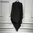 Siskakia Dubai Turkish Turban Solid Muslim Women khimar Wrap Malaysia Shawls Scarves Moroccan Hijabs 15 colors Eid 2021