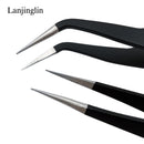1PC Stainless Steel Straight and Curved Eyelashes Tweezers Eyelash Extension Tweezers Makeup Tools for False Eyelashes