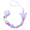 Personalized Name Baby Pacifier Clips Koala Pacifier Chain Holder for Baby Teething Soother Chew Toy Dummy Clips