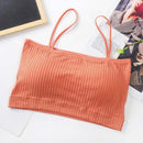Fashion Women Sling Tube Top Sexy Bra Top Breathable Chest Pad Wearing Underwear Seamless Ice Silk Breast Wrap Lingerie Female